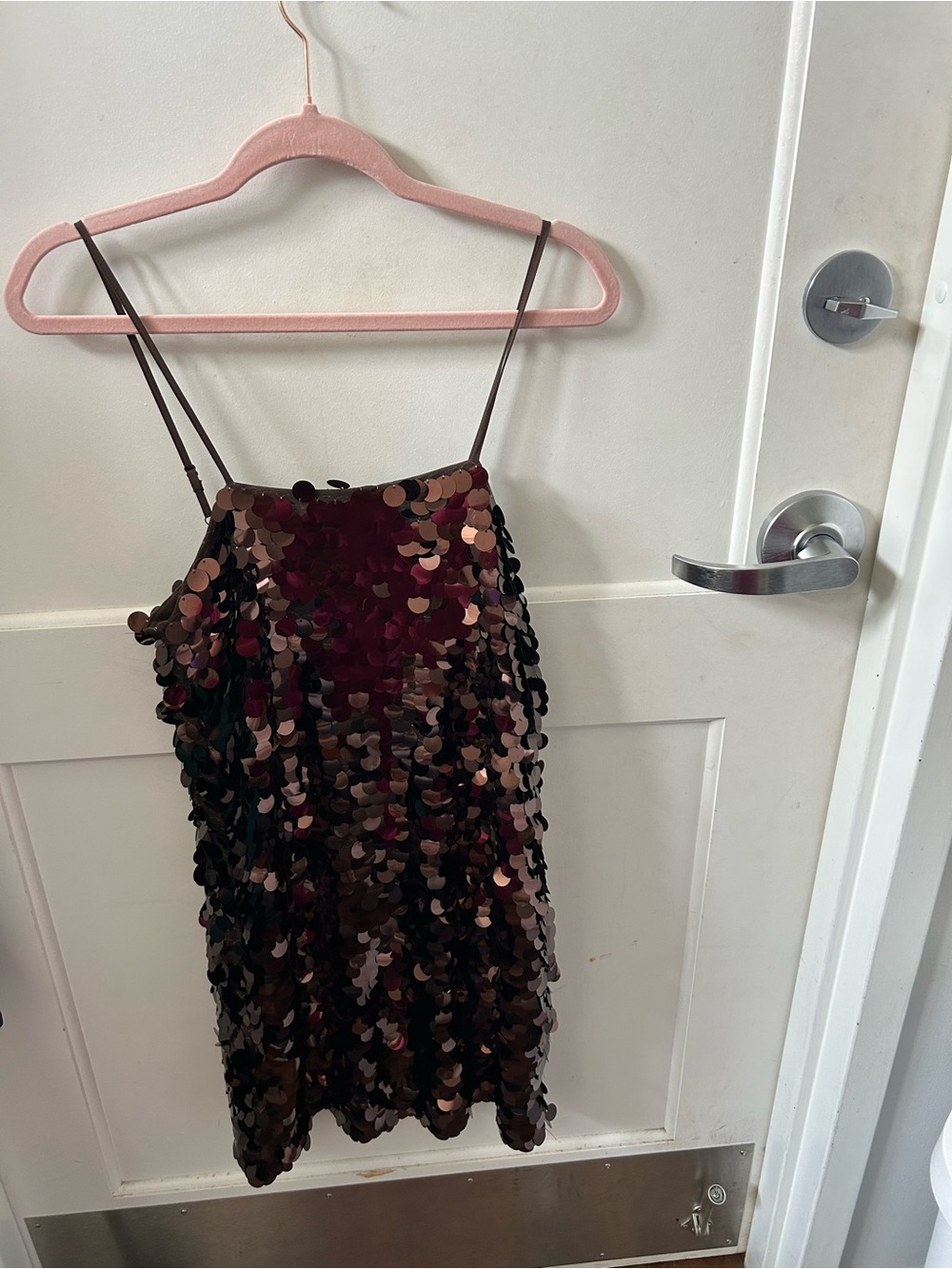 A.New Day™ Sequin Slip Dress in brown